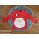 F&F télapó mintás hosszú ujjú póló felső 5-6 éveseknek (116cm)