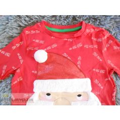   F&F télapó mintás hosszú ujjú póló felső 5-6 éveseknek (116cm)