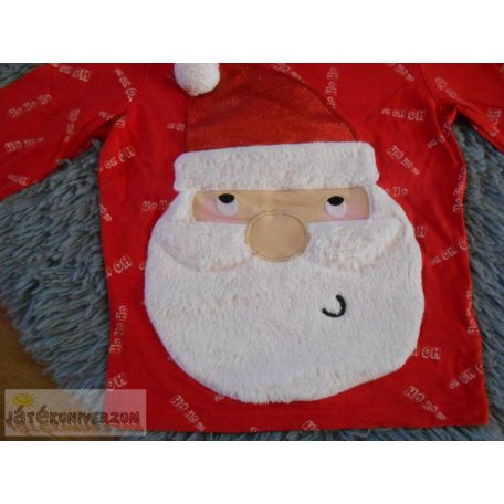 F&F télapó mintás hosszú ujjú póló felső 5-6 éveseknek (116cm)