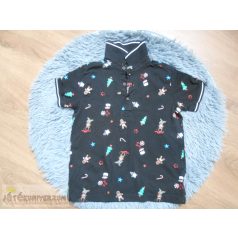   Nutmeg karácsonyi ünnepi galléros póló felső 5-6 éveseknek 