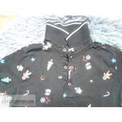   Nutmeg karácsonyi ünnepi galléros póló felső 5-6 éveseknek 