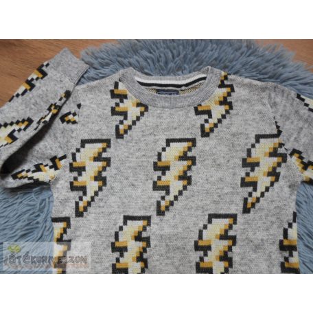 Next villám mintás hosszú ujjú pulóver 6 éveseknek (116cm)