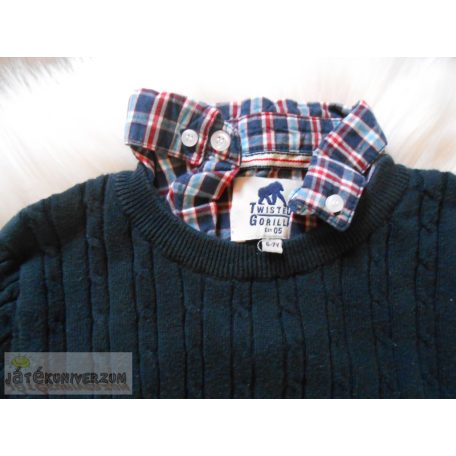 Twisted Gorilla ing galléros pulóver 6-7 éveseknek