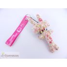 Patchwork funky nyuszi kulcstartó táskadísz