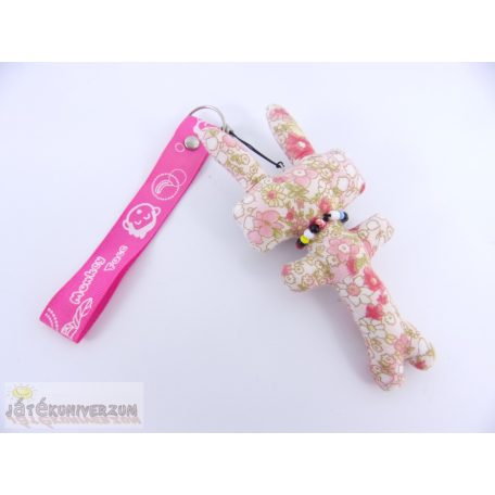 Patchwork funky nyuszi kulcstartó táskadísz