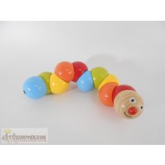 Tekergetős fa hernyós játék