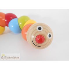 Tekergetős fa hernyós játék