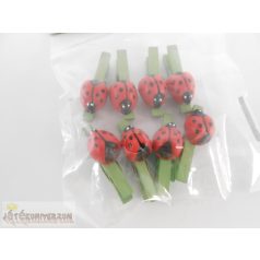 Melinera dekoratív dekor katicás mini csipesz csomag