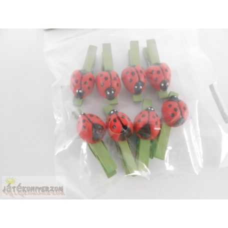 Melinera dekoratív dekor katicás mini csipesz csomag