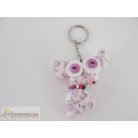 Patchwork funky kutya kutyusos kulcstartó táskadísz