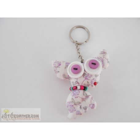 Patchwork funky kutya kutyusos kulcstartó táskadísz