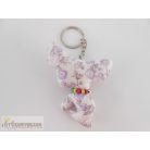 Patchwork funky kutya kutyusos kulcstartó táskadísz