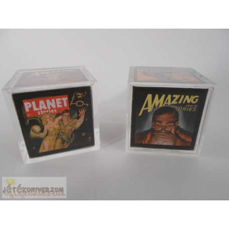 Amazing Stories folyóirat Planet Stories feliratú magazinborító kockacsomag