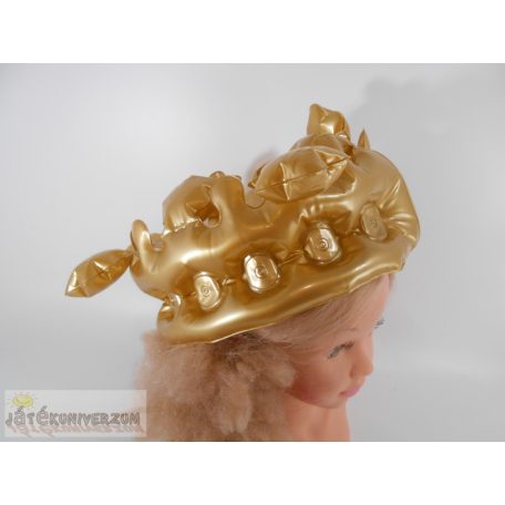 Felfújható arany korona jelmez partikellék