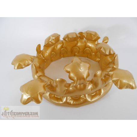 Felfújható arany korona jelmez partikellék