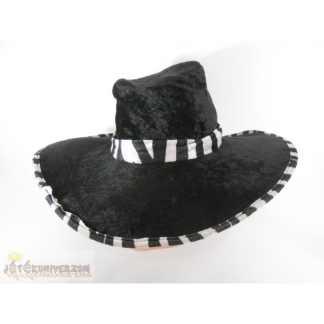 Zebra csíkos sombrero kalap jelmez kiegészítő