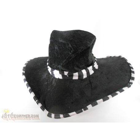 Zebra csíkos sombrero kalap jelmez kiegészítő