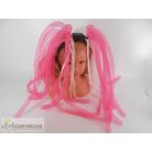Rózsaszín villogó spagetticsápos hajráf hajpánt fejdísz