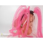 Rózsaszín villogó spagetticsápos hajráf hajpánt fejdísz