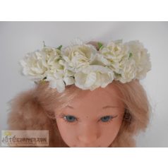 Fehér művirágos fejpánt fejdísz