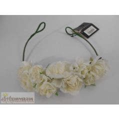 Fehér művirágos fejpánt fejdísz