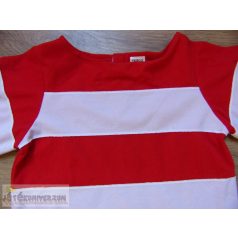   Piros fehér csíkos felső póló kalóz jelmez 5-6 éveseknek