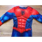 Marvel izmosított Pókember ruha jelmez 7-8 éveseknek