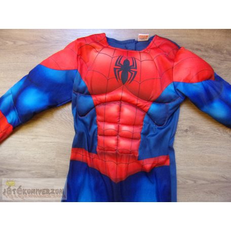 Marvel izmosított Pókember ruha jelmez 7-8 éveseknek