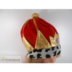 Bársony király korona jelmez kiegészítő