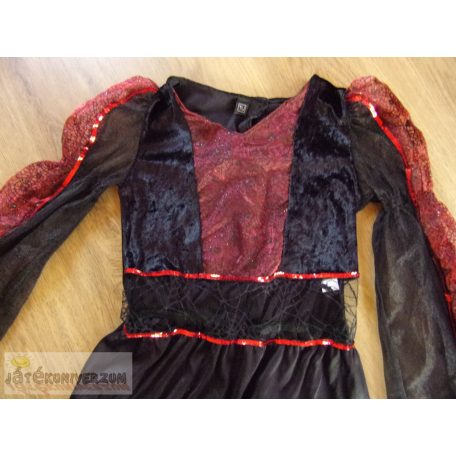 Tu pók pókháló mintás boszorkány ruha jelmez 11-13 éveseknek