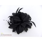 Bross hajdísz virág tollakkal