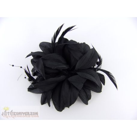 Bross hajdísz virág tollakkal