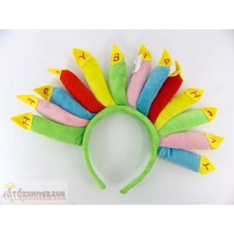 Boldog Születésnap felíratú fejpánt fejdísz jelmez kiegészítő