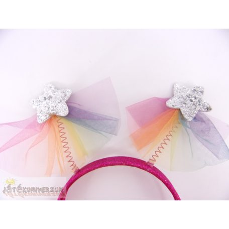 Rózsaszín díszes fejpánt fejdísz jelmez kiegészítő