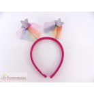 Rózsaszín díszes fejpánt fejdísz jelmez kiegészítő