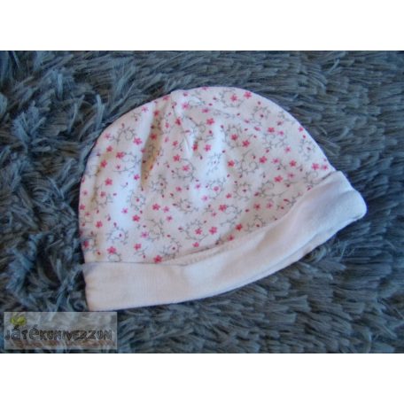 Virágos baba sapka 0-3 hónaposoknak