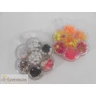 Virág alakú gyöngydoboz készlet