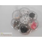 Virág alakú gyöngydoboz készlet