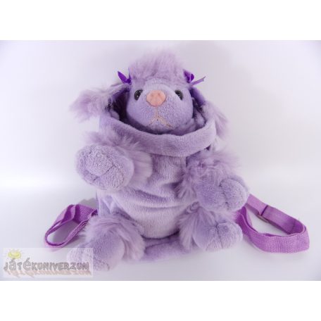 KandyToys Kutya kutyus plüss figura hordozható hátizsákban