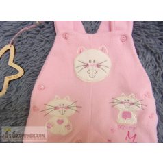 Cica mintás kantáros nadrág 0-3 hónaposoknak