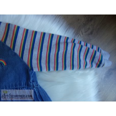 Next szivárvány mintás farmer ruha 18-24 hónaposoknak (92cm)
