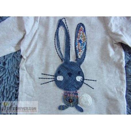 Next nyuszis póló felső Teal Bunny koll 3-4 éveseknek (104cm)
