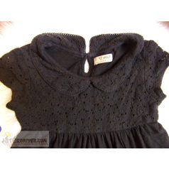 Next fekete madeirás ruha 7 éveseknek (122cm)