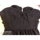 Next fekete madeirás ruha 7 éveseknek (122cm)