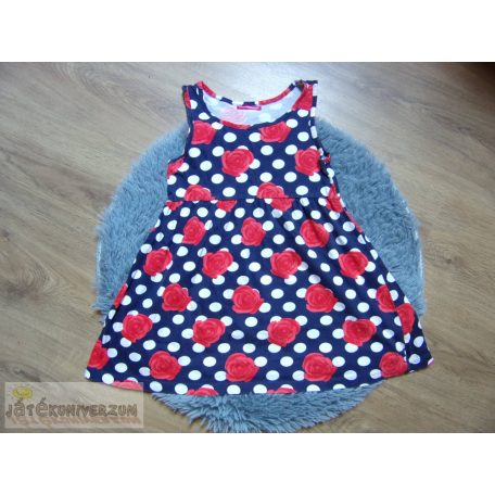 YD rózsa mintás ujjatlan ruha 6-7 éveseknek