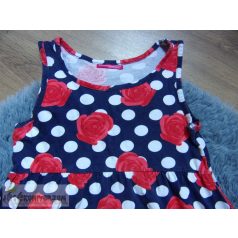 YD rózsa mintás ujjatlan ruha 6-7 éveseknek