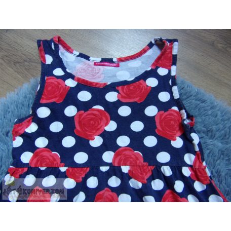 YD rózsa mintás ujjatlan ruha 6-7 éveseknek
