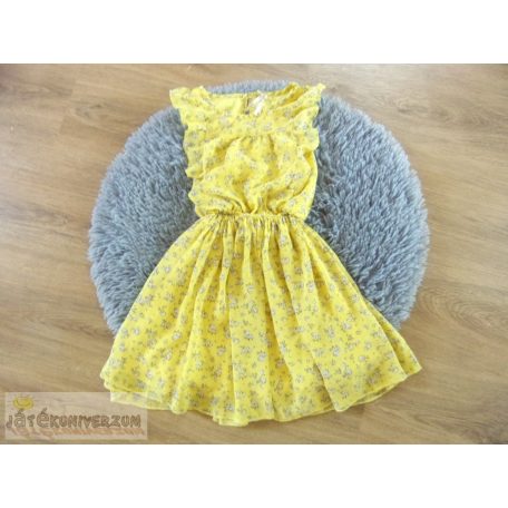 Next sárga virágos ruha 7 éveseknek (122cm)