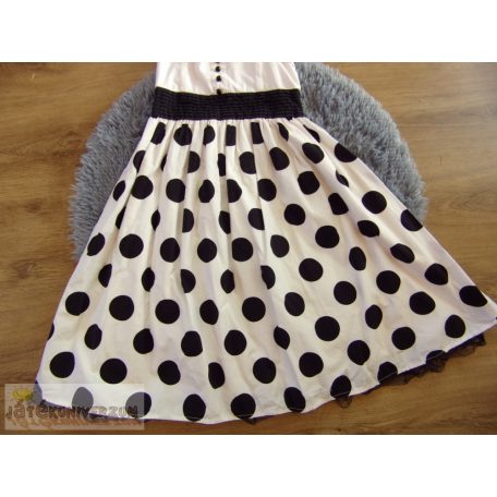 All Dressed Up pöttyös alkalmi pántos ruha 6-7 éveseknek