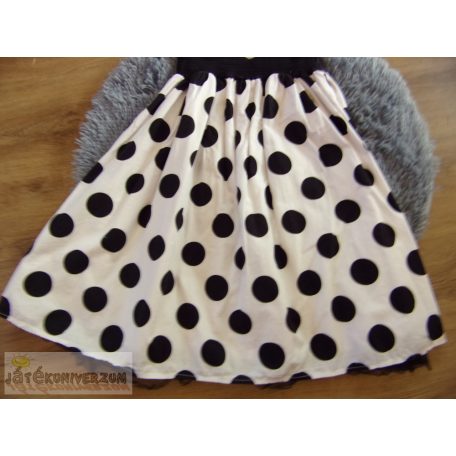 All Dressed Up pöttyös alkalmi pántos ruha 6-7 éveseknek